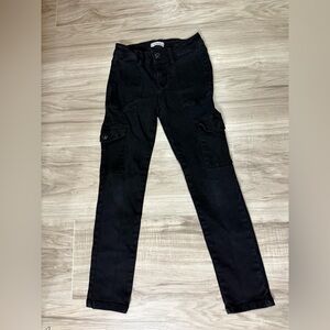 YMI Girls' Cargo Jeans, Size 7, Black, Skinny